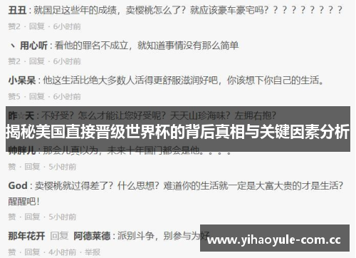 揭秘美国直接晋级世界杯的背后真相与关键因素分析 揭秘美国直接晋级世界杯的背后真相与关键因素分析